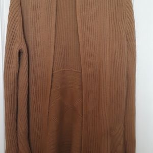 Plus Size Brown High Low Sweater XXL